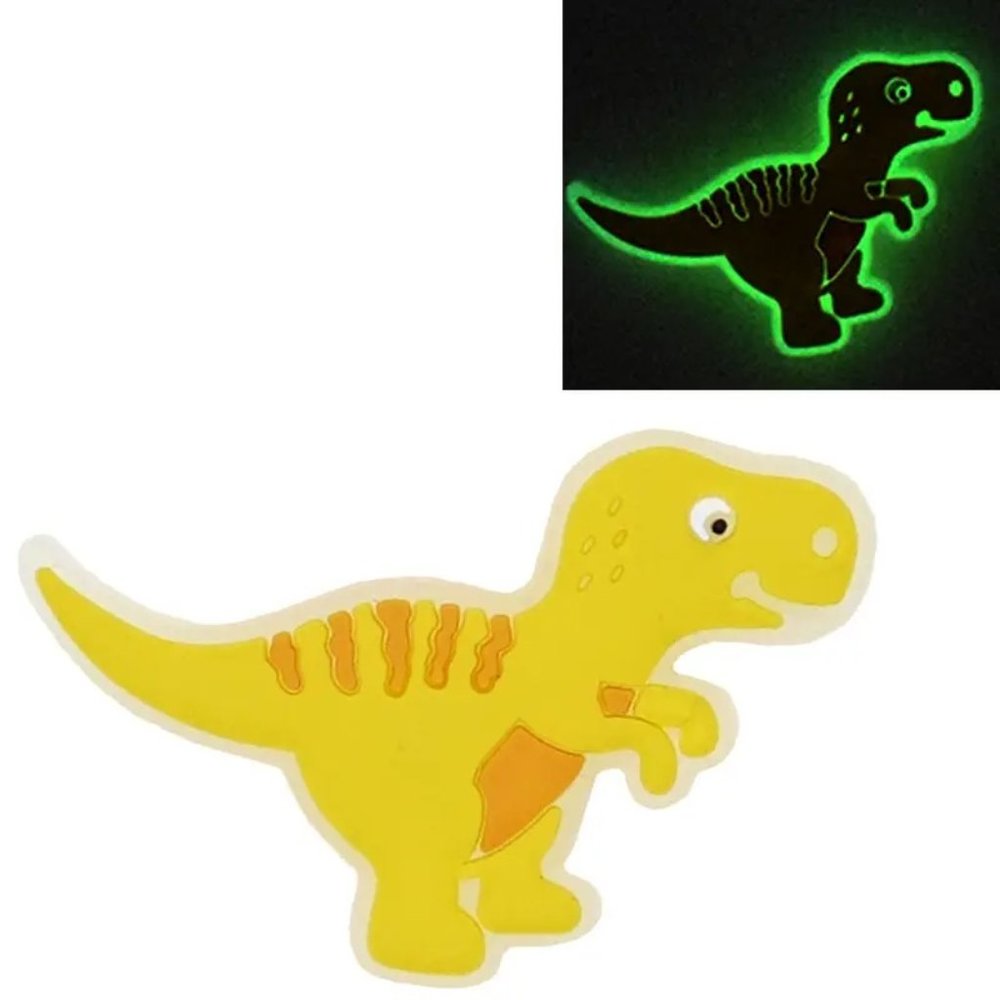 Yellow Dinosaur Glow in the dark charms for crocs